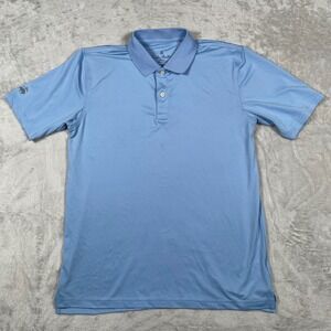 Brooks Brothers Performance Series Polo Shirt Men's Large Light Blue Fleece Golf
